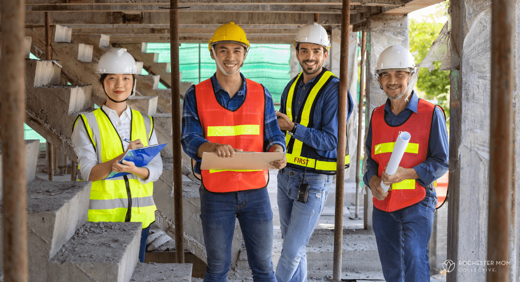 MEP estimator working on construction drawings